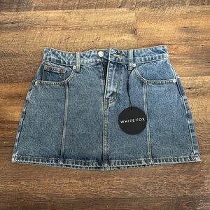 White Fox Boutique Blue Cargo Mini Skirt Casual